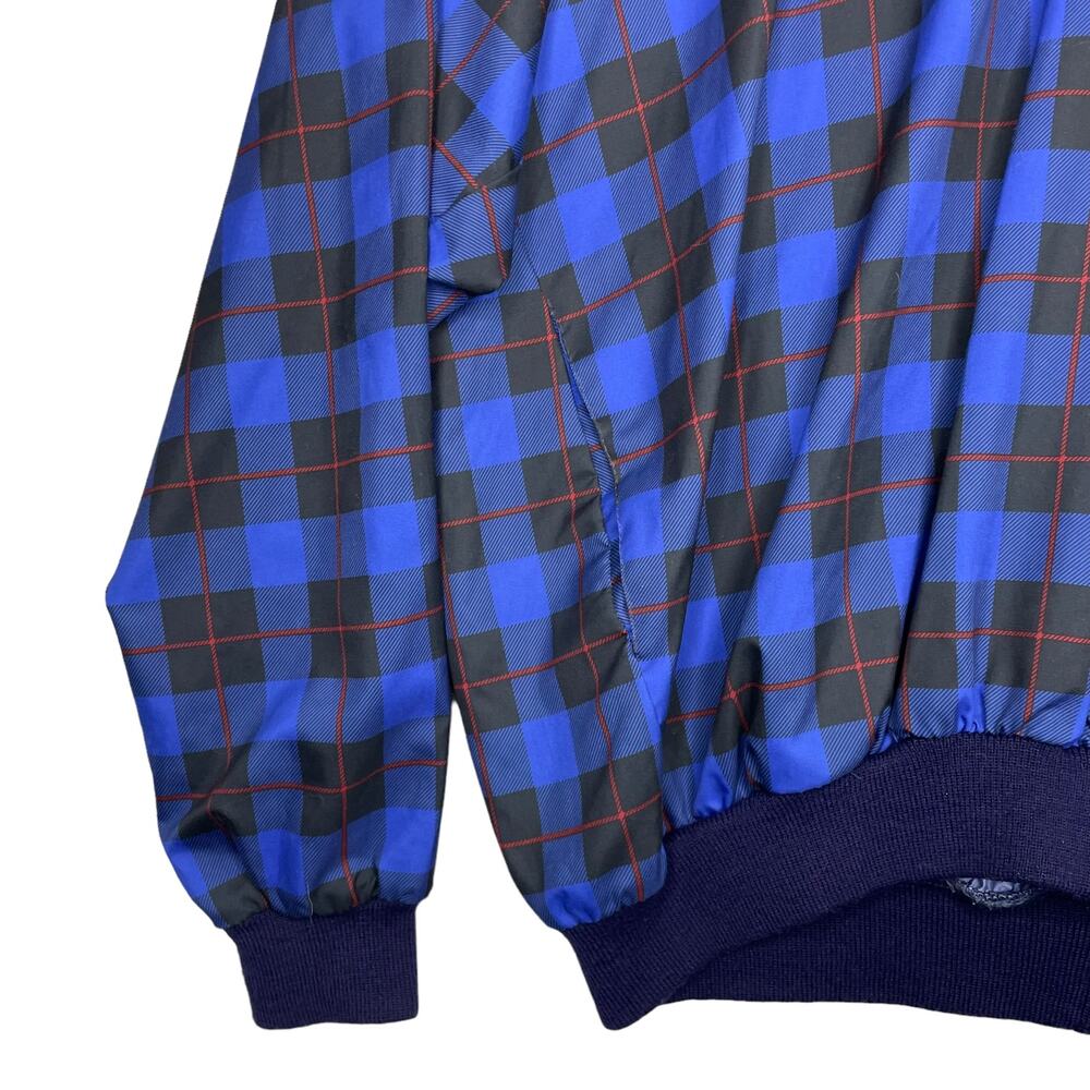 Sunderland of Scotland Size L Classic Pullover Vintage Tartan Plaid blue Nylon - Picture 4 of 10